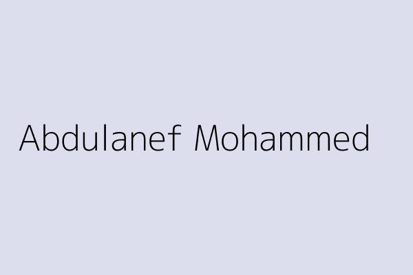 Abdulanef Mohammed